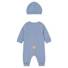 Baby Boys Blue Teddy Bear Romper Gift Set, 2, hi-res