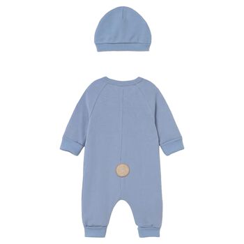 Baby Boys Blue Teddy Bear Romper Gift Set