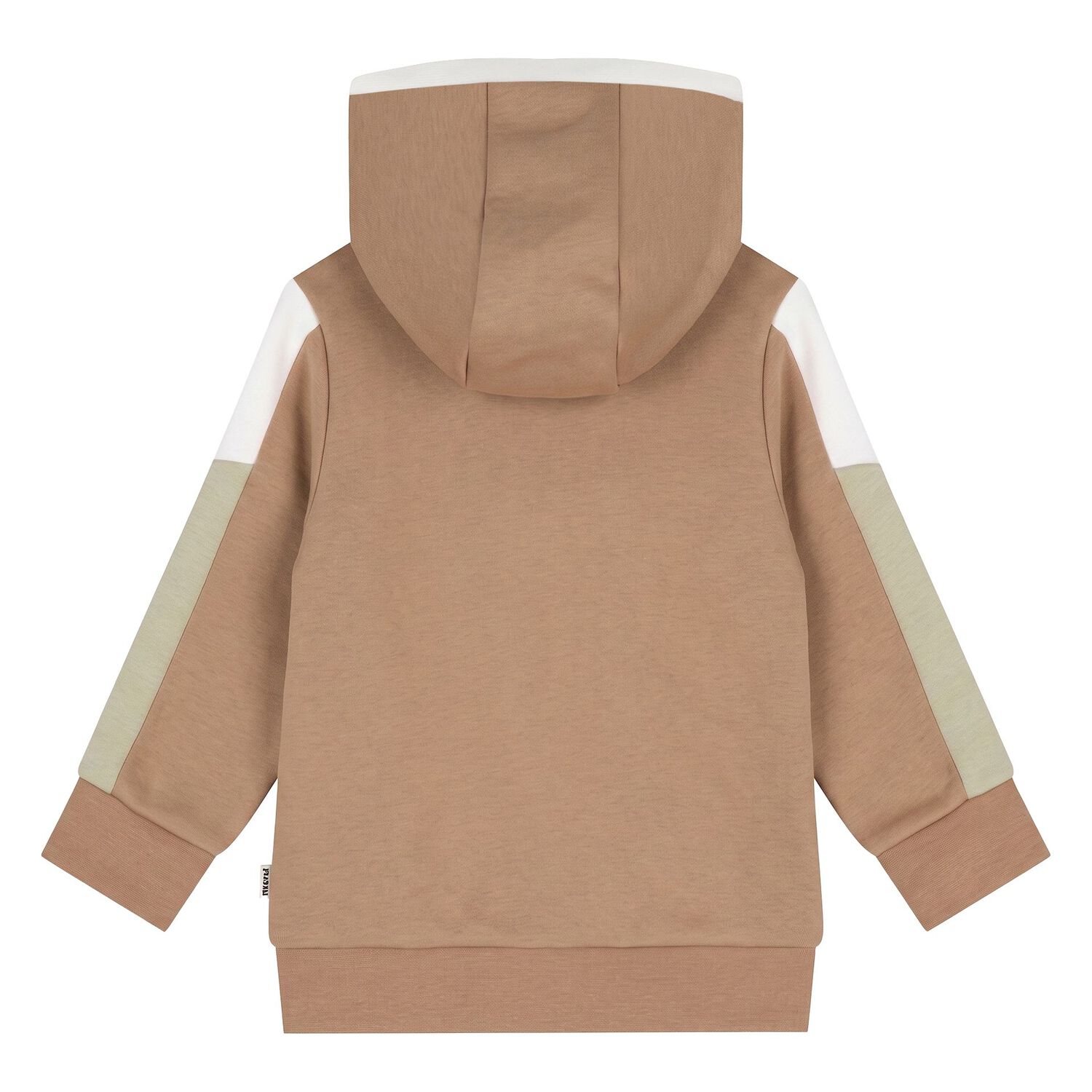 Younger Boys Beige Hooded Zip Up Top, 1, hi-res