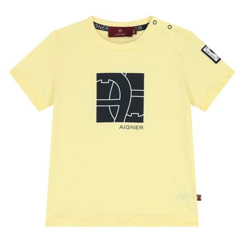 Younger Boys Yellow Logo T-Shirt