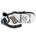 White & Black Teddy Bear Pre Walker Shoes, 1, hi-res