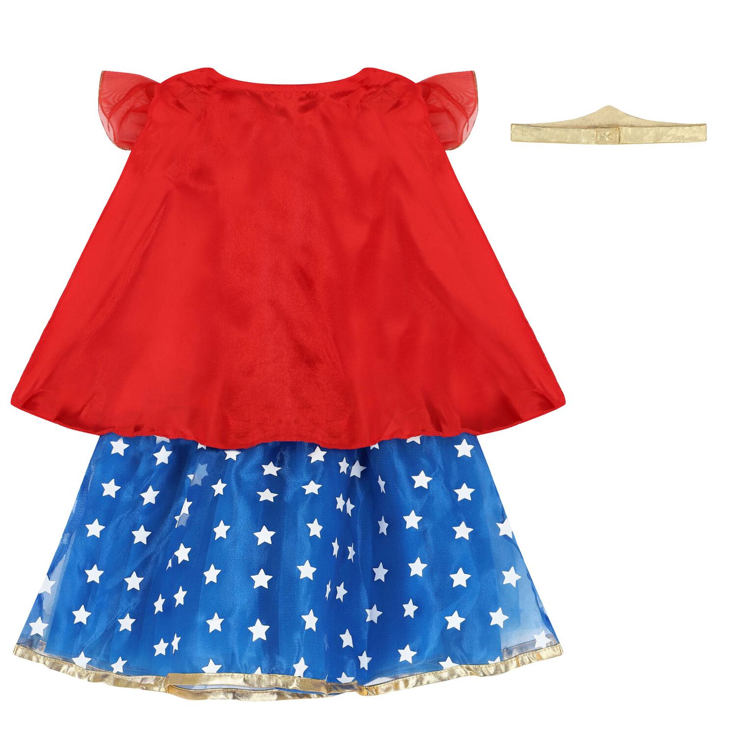 Girls Red & Blue Wonder Woman Costume, 1, hi-res