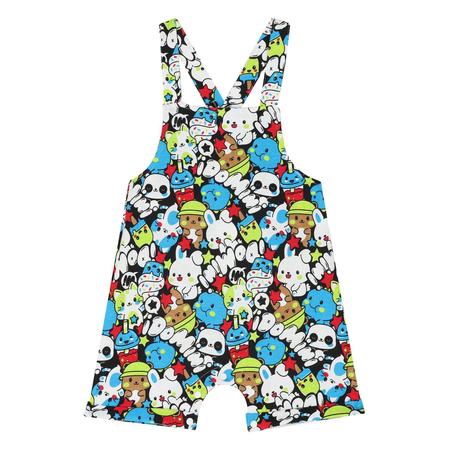Baby Boys Multi-Coloured Dungaree Set, 1, hi-res