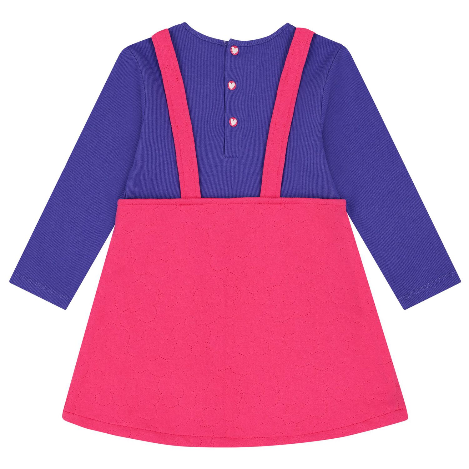 Girls Purple & Pink Heart Dress Set, 1, hi-res