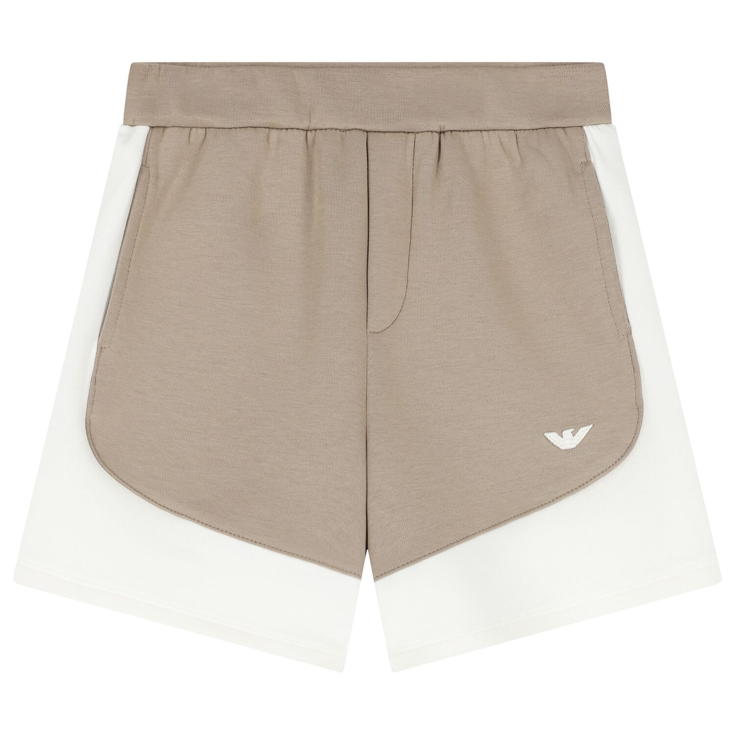 Younger Boys Beige & White Shorts, 1, hi-res image number null