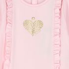 Baby Girls Pink Ruffled Babygrow, 2, hi-res