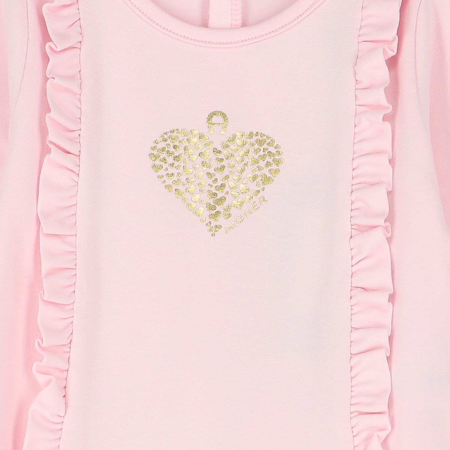 Baby Girls Pink Ruffled Babygrow, 2, hi-res