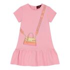 Younger Girls Pink Bag Dress, 3, hi-res