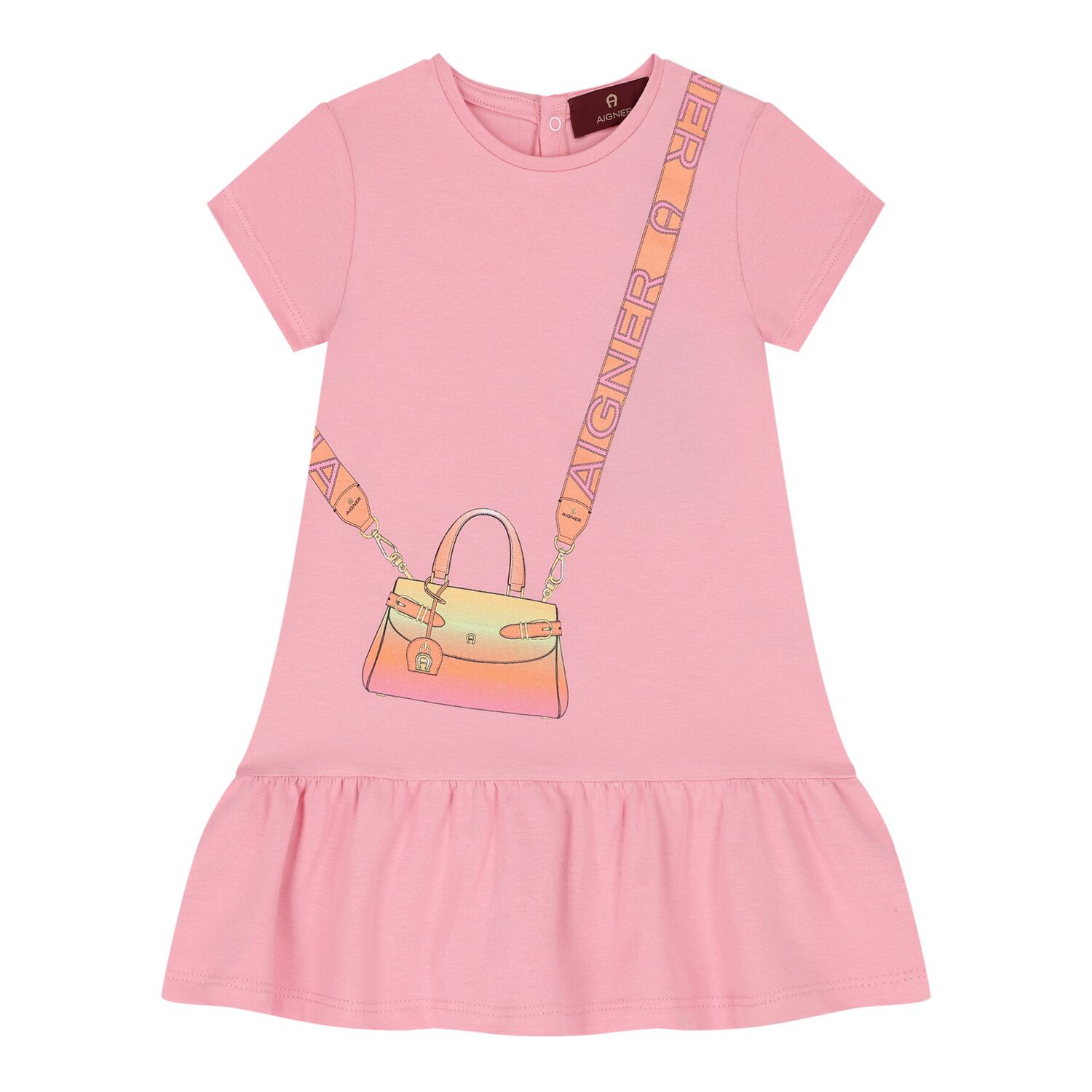 Younger Girls Pink Bag Dress, 3, hi-res image number null