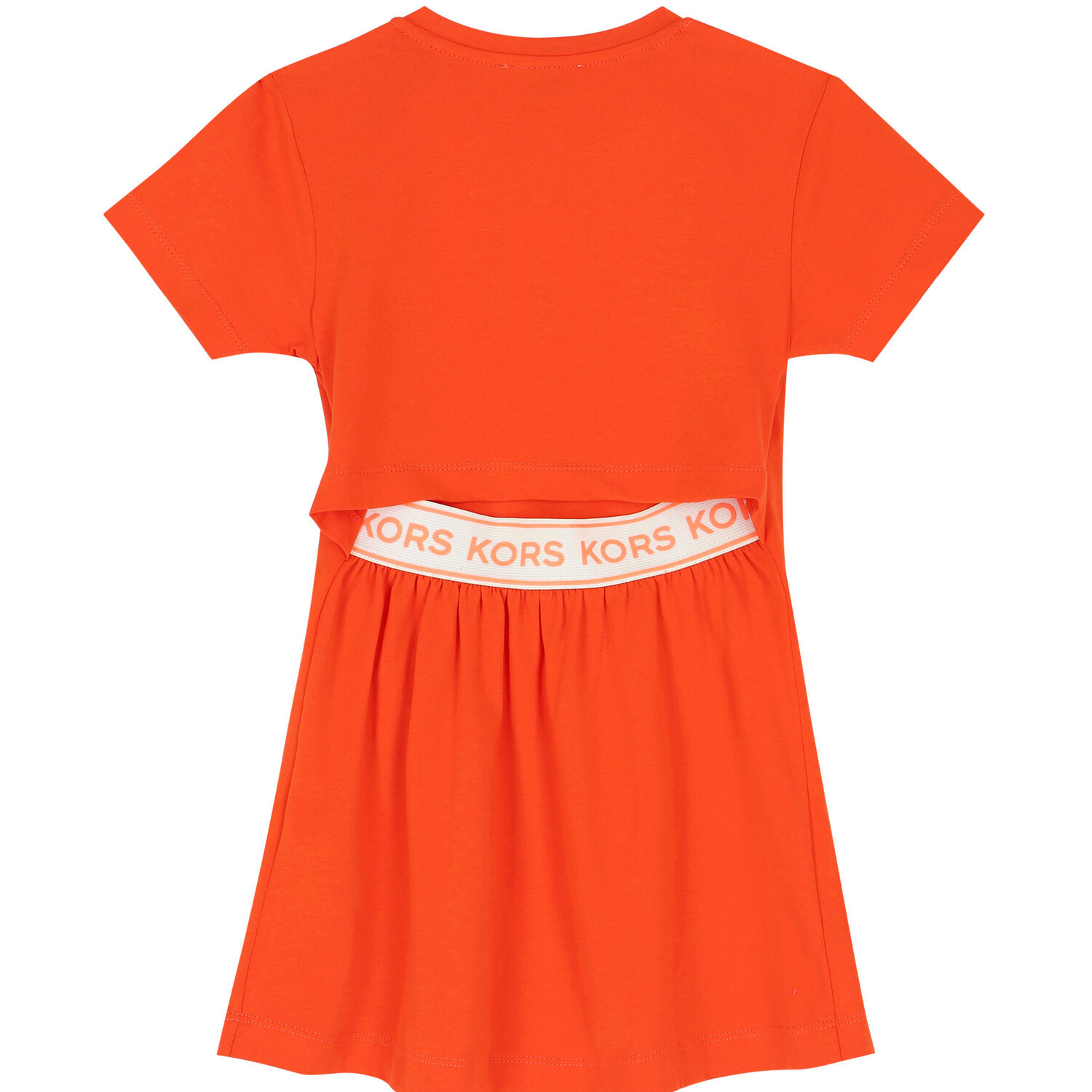 Girls Orange Logo Dress, 1, hi-res