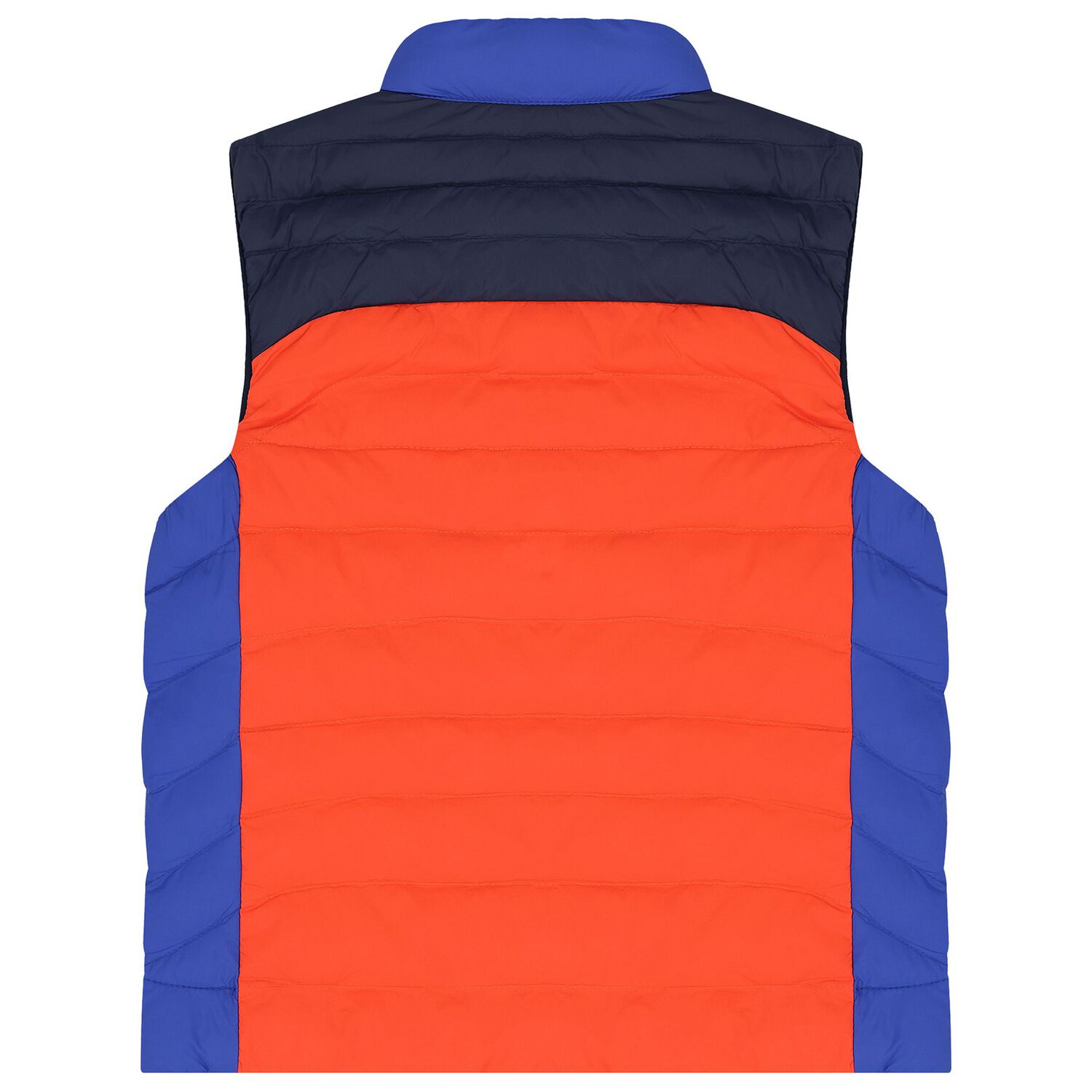 Boys Orange, Navy & Green Reversible Gilet, 1, hi-res image number null