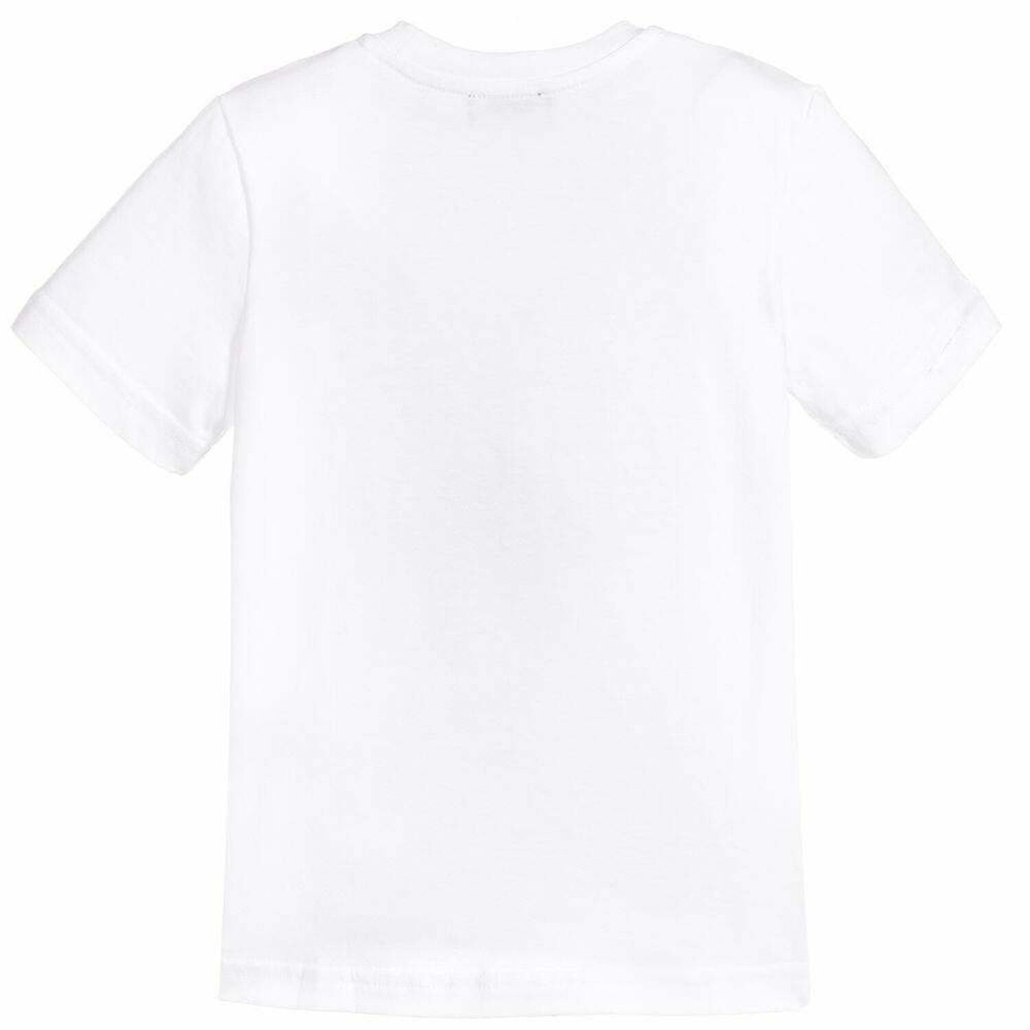 Girls White & Silver Logo T-Shirt, 1, hi-res