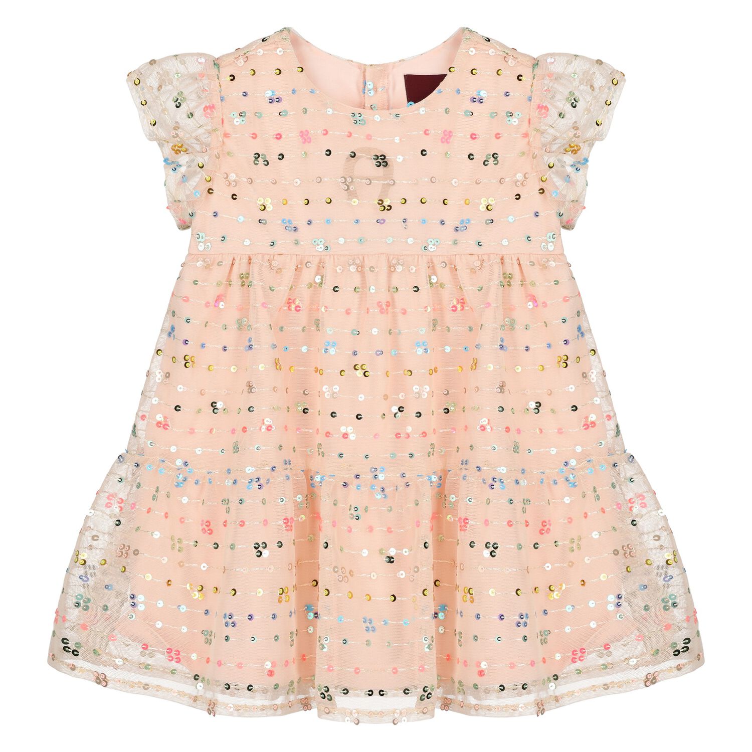 Younger Girls Pink Dress, 2, hi-res