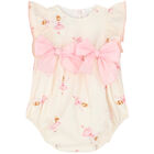 Baby Girls Ivory & Pink Ballerina Shortie, 1, hi-res