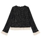 Girls Black Embellished Sequin Trouser Set, 2, hi-res