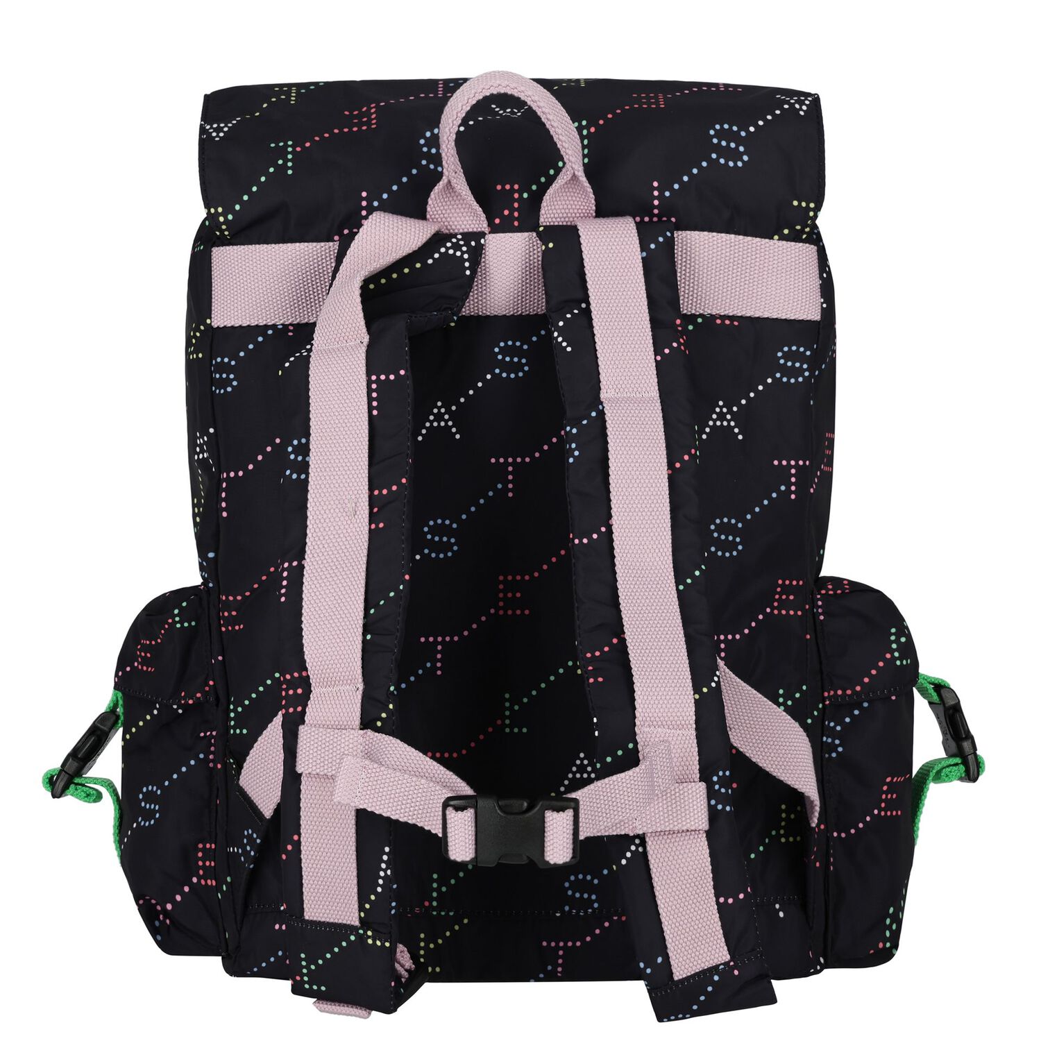 Girls Black Logo Backpack, 1, hi-res