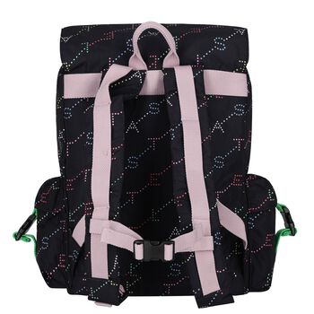 Girls Black Logo Backpack