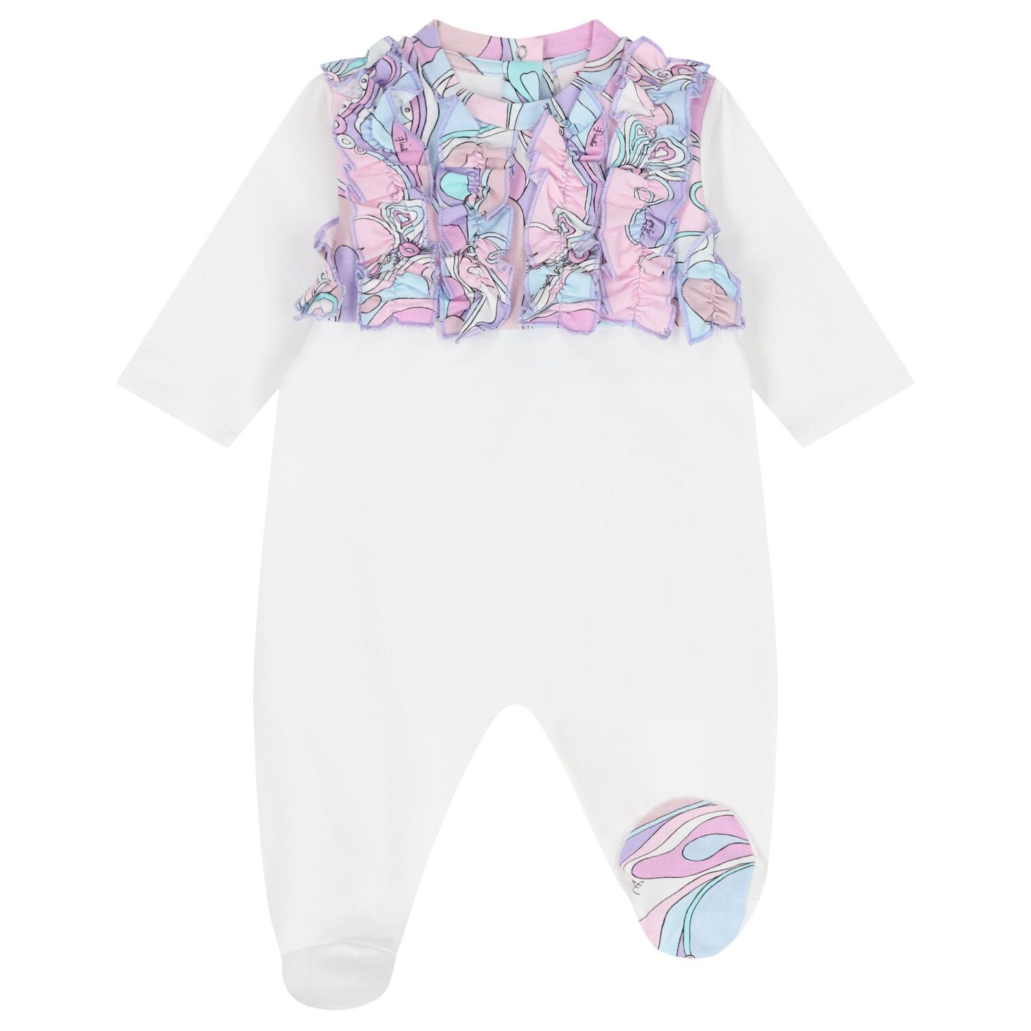 Baby Girls White & Blue Orchidee Babygrow Gift Set, 1, hi-res