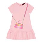Younger Girls Pink Bag Dress, 2, hi-res