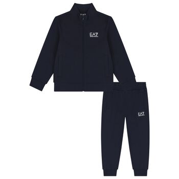 Boys Navy Blue Logo Tracksuit