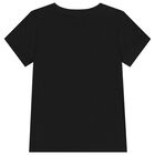 Girls Black Logo Rhinestone T-Shirt, 1, hi-res