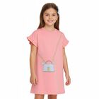 Girls Pink Logo Bag Dress, 3, hi-res