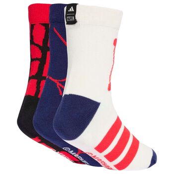 Boys Black & White Marvel Logo Socks ( 3-Pack )