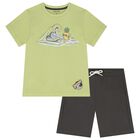 Boys Green & Grey Shorts Set, 2, hi-res