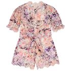 Girls Pink Floral Playsuit, 1, hi-res