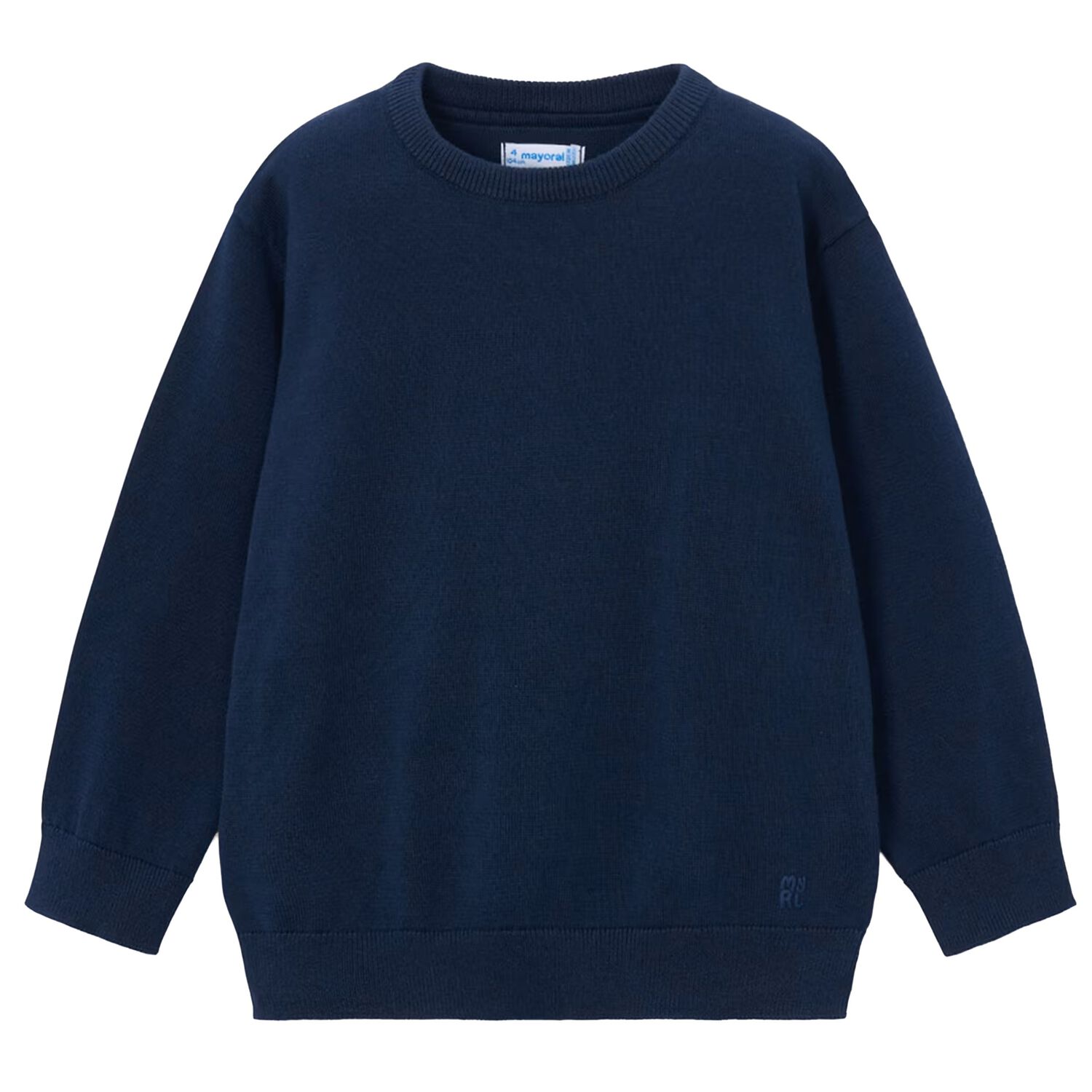 Boys Navy Blue Knitted Jumper, 3, hi-res