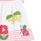 Baby Girls White & Pink Floral Dress, 1, hi-res