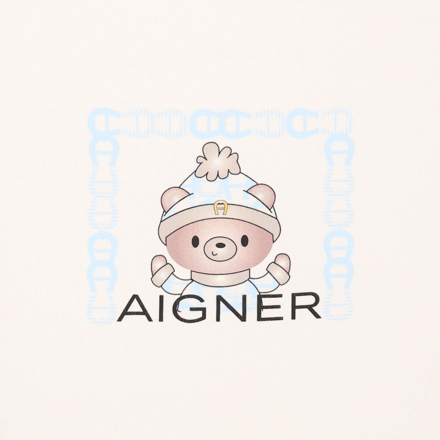 Baby Boys Ivory & Blue Teddy Bear Logo Nest, 2, hi-res