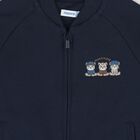 Younger Boys Navy Blue & Beige Tiger Tracksuit Set ( 3 Piece ), 2, hi-res