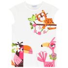 Girls White & Pink Leggings Set, 1, hi-res