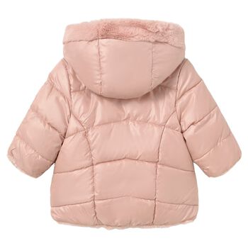 Younger Girls Pink Reversible Faux Fur Jacket