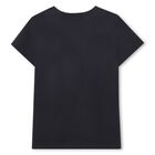 Girls Black Logo T-Shirt, 1, hi-res
