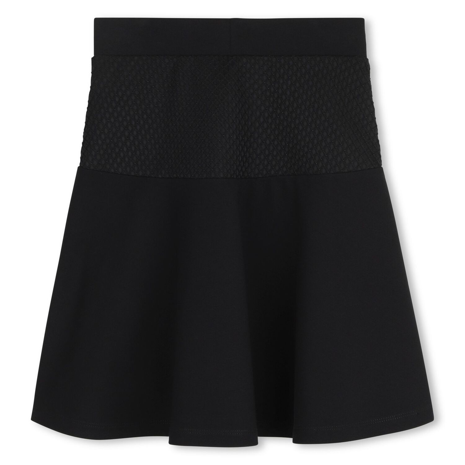 Girls Black Logo Skirt, 1, hi-res