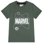 Boys Green & Grey Marvel Pyjamas, 2, hi-res