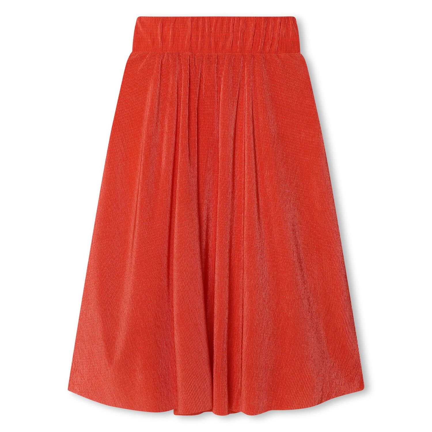 Girls Orange Plissé Logo Skirt, 1, hi-res image number null