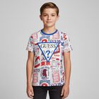 Boys White Logo T-Shirt, 3, hi-res