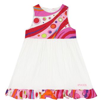 Younger Girls White  Fontane Dress