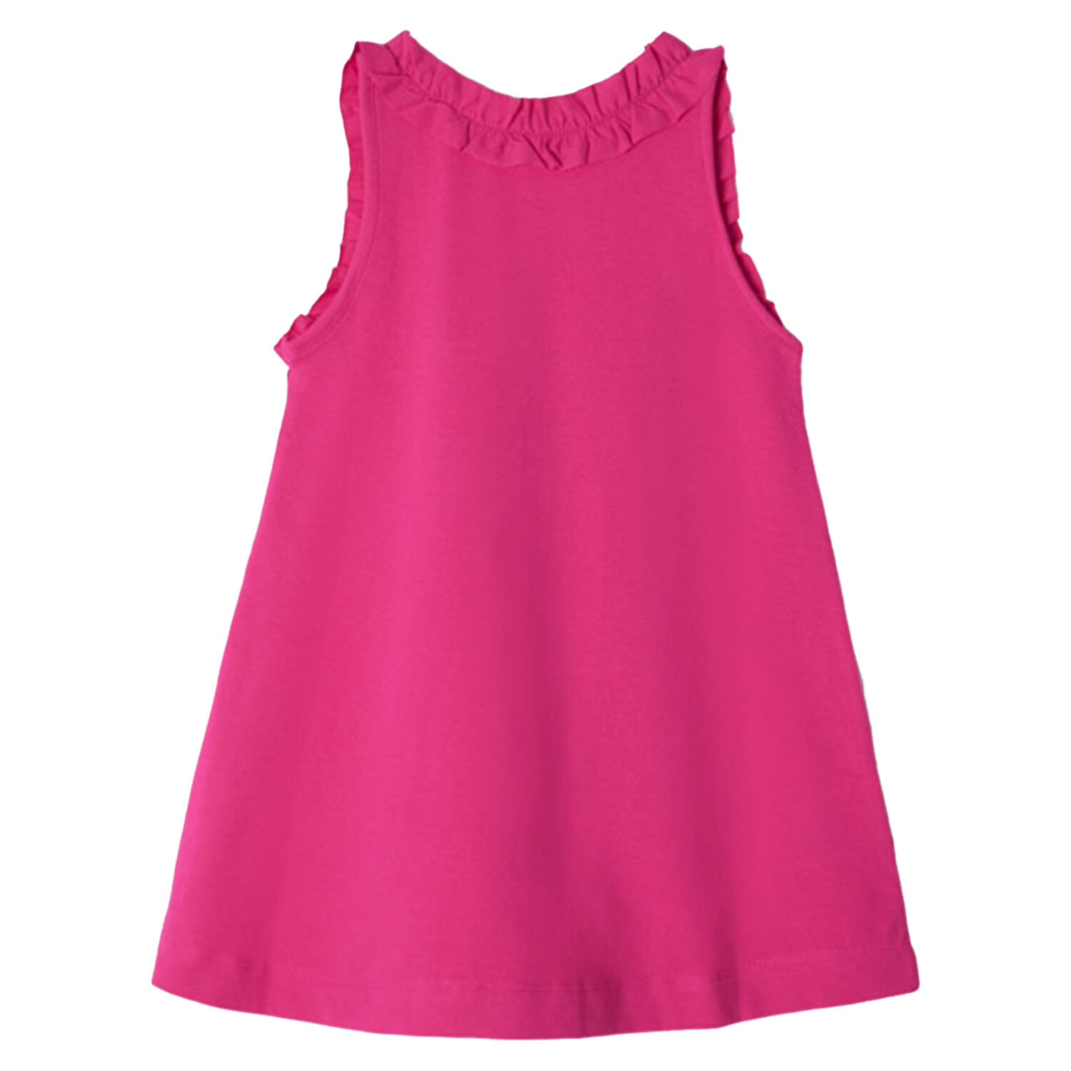 Girls Pink & White Striped Dress, 2, hi-res