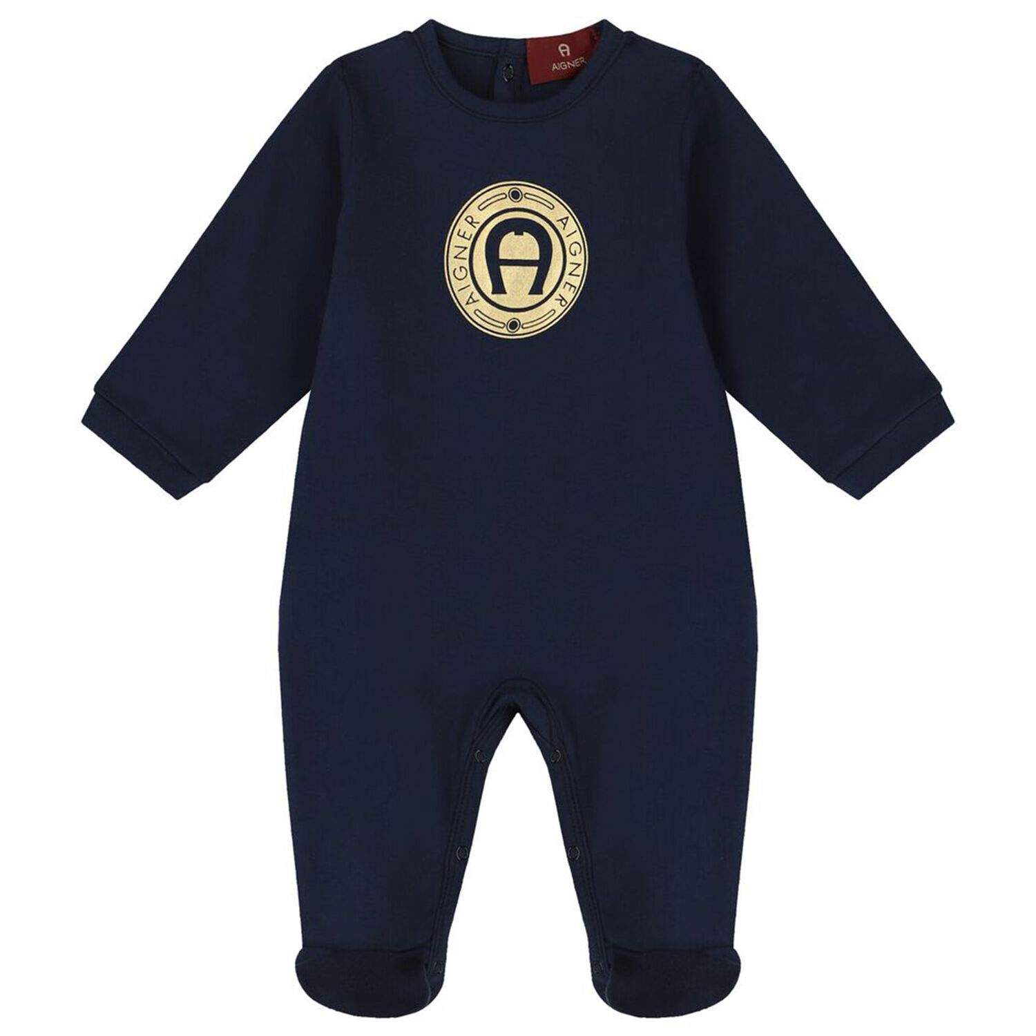 Navy Blue & Gold Logo Babygrow Gift Set, 2, hi-res image number null