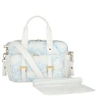 Baby Boys White & Blue Geo Map Changing Bag, 3, hi-res