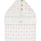 Baby Girls White & Pink Logo Nest, 1, hi-res