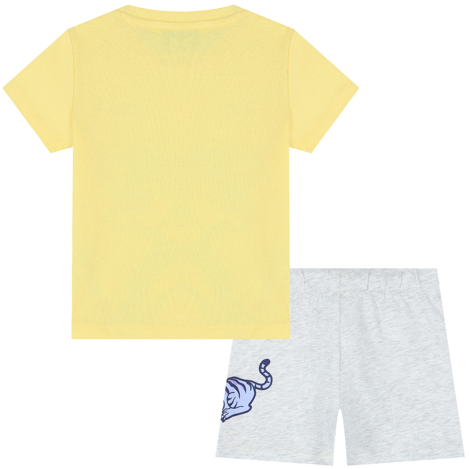 Younger Boys Yellow & Grey Logo Short Set, 1, hi-res