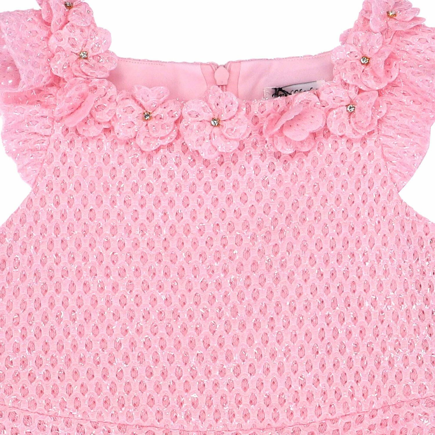 Girls Pink Embellished Dress, 1, hi-res