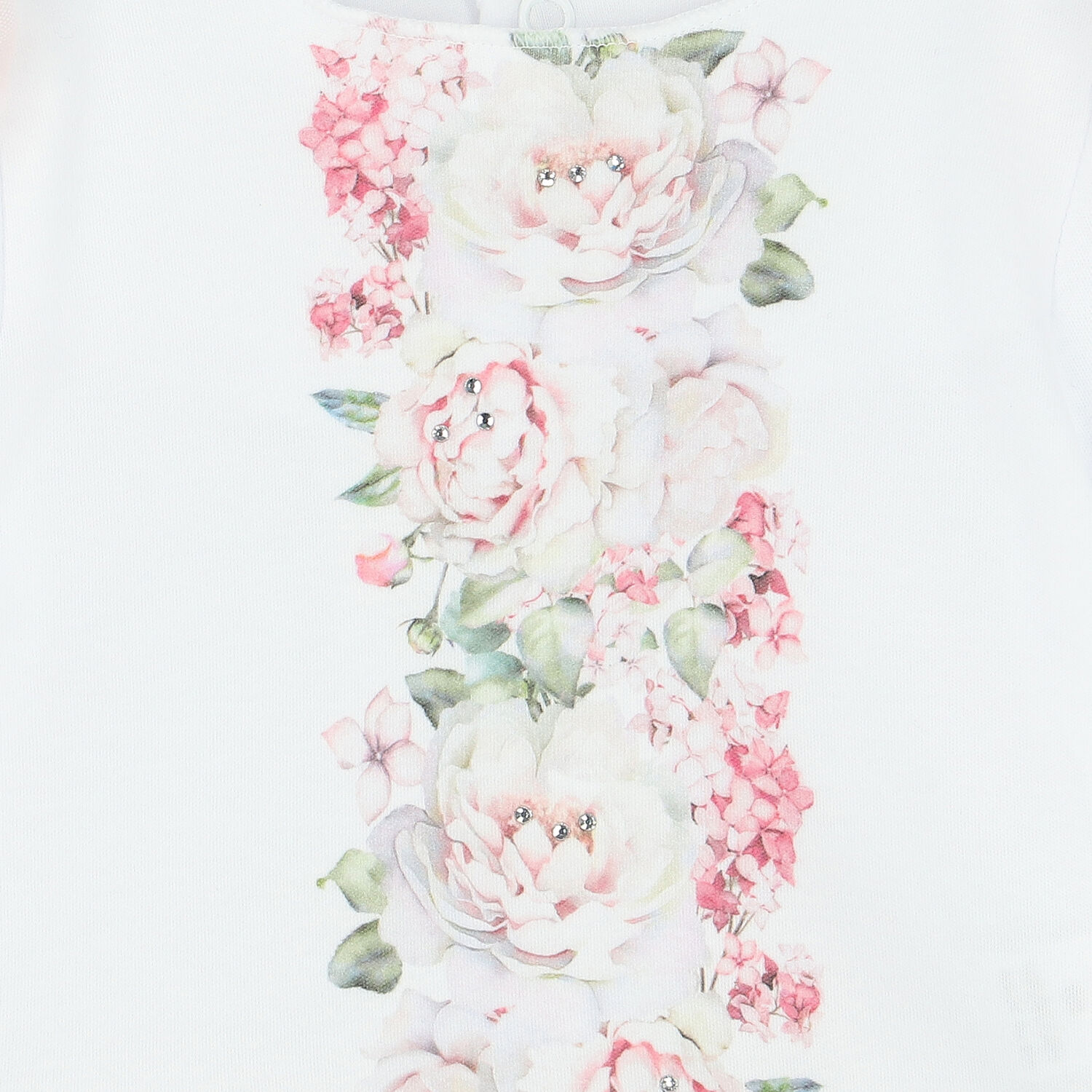 Baby Girls White Floral Dress Set, 1, hi-res