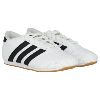 White & Black Logo Taekwondo Lace Trainers