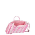 Girls Pink Logo Striped Phone Bag ( 14cm ), 1, hi-res